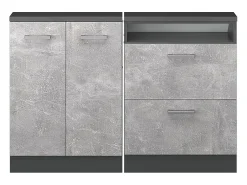 Armário sótão concreto/antracite 120x46x81.6 rion
