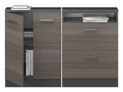 Armário sótão elegante cinza/antracite 120x46x81.6 rion