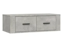 Armário TV suspenso 80x36x25 cm derivados madeira cinza cimento PT630882