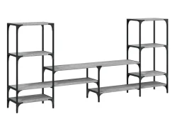 Armário TV 206,5x28,5x95cm derivados de madeira cinzento sonoma PT229340
