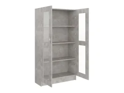 Armário vitrine derivados de madeira cinzento cimento PT312647