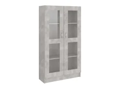 Armário vitrine derivados de madeira cinzento cimento PT312647