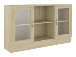 Armário vitrine derivados de madeira carvalho sonoma PT933257