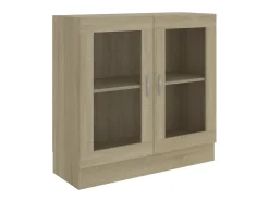 Armário vitrine derivados de madeira carvalho sonoma PT326372