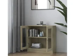 Armário vitrine derivados de madeira carvalho sonoma PT326372