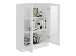 Armário vitrine 82,5x30,5x115 cm derivados de madeira branco