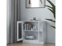 Armário vitrine 82,5x30,5x80 cm derivados de madeira branco PT465416