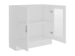 Armário vitrine 82,5x30,5x80 cm derivados de madeira branco PT465416