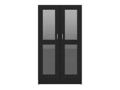 Armário vitrine 82,5x30,5x150 cm derivados de madeira preto