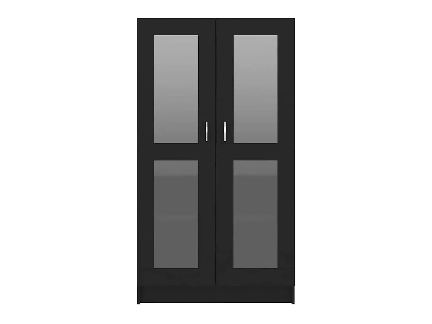 Armário vitrine 82,5x30,5x150 cm derivados de madeira preto