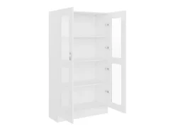 Armário vitrine 82,5x30,5x150 cm derivados de madeira branco