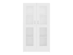 Armário vitrine 82,5x30,5x150 cm derivados de madeira branco