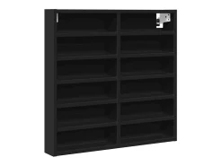 Armário vitrine 60x8,5x58 cm derivados de madeira preto