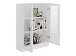 Armário vitrine 82,5x30,5x115 cm derivados de madeira branco PT570482