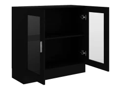 Armário vitrine 82,5x30,5x80 cm derivados de madeira preto