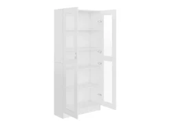 Armário vitrine 82,5x30,5x185,5cm derivados de madeira branco PT686482