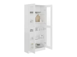 Armário vitrine 82,5x30,5x185,5cm derivados de madeira branco PT686482