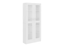 Armário vitrine 82,5x30,5x185,5cm derivados de madeira branco PT686482