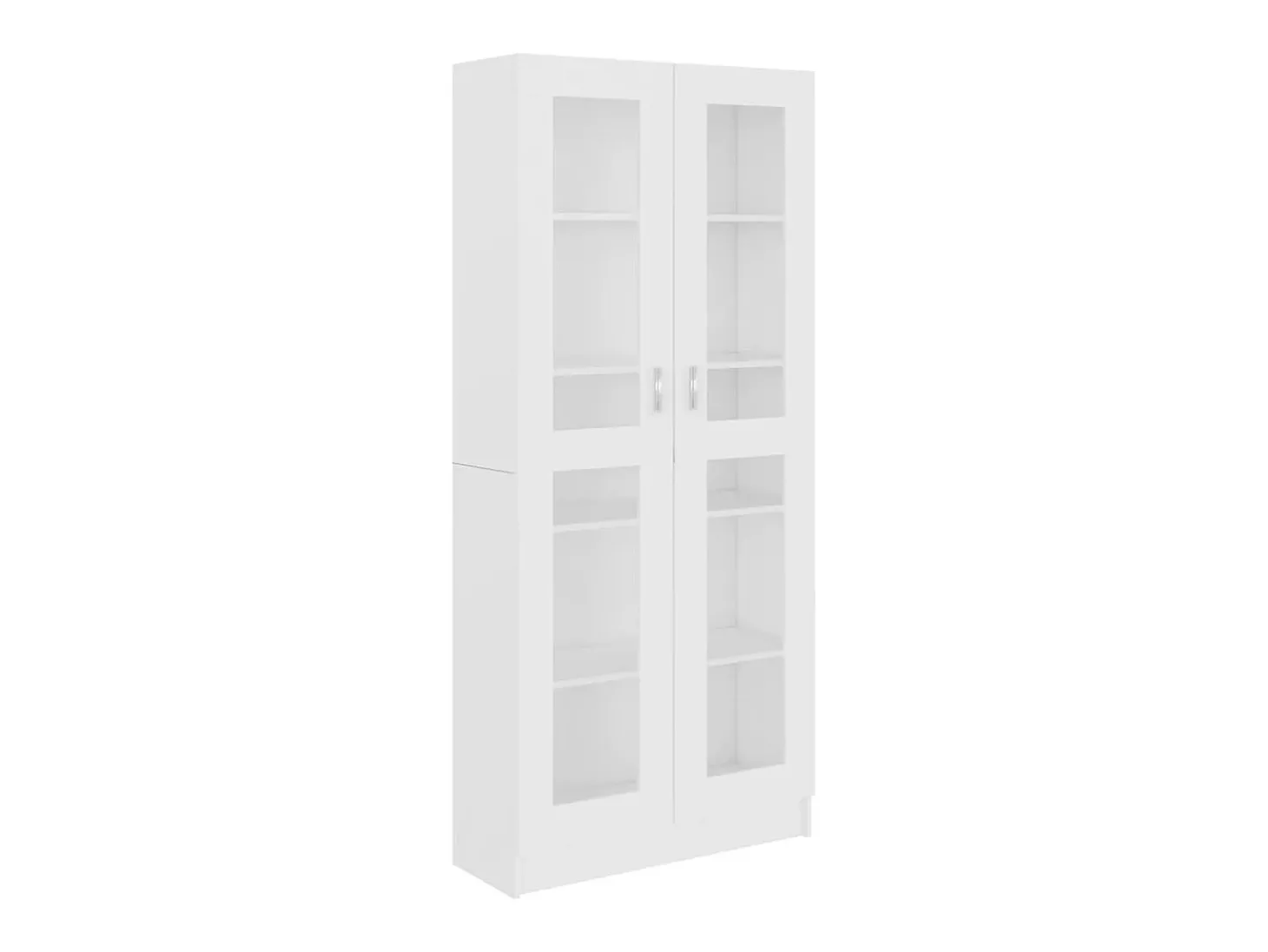 Armário vitrine 82,5x30,5x185,5cm derivados de madeira branco PT686482