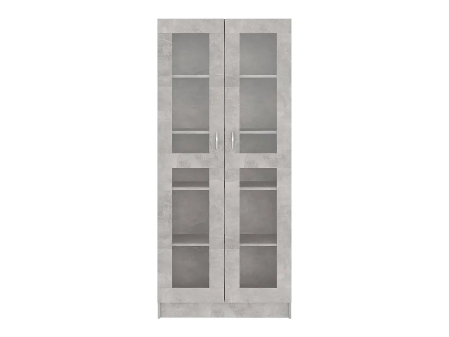 Armário vitrine 82,5x30,5x185,5cm derivados madeira cinzento