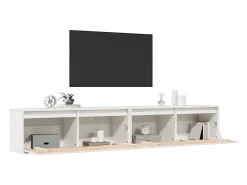 Armários de parede 2 pcs 100x30x35 cm pinho maciço branco