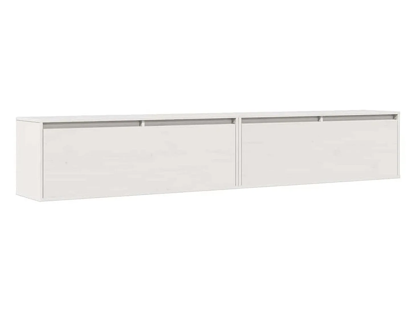 Armários de parede 2 pcs 100x30x35 cm pinho maciço branco