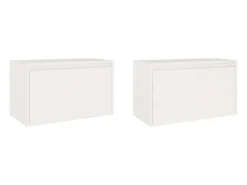 Armários de parede 2 pcs 60x30x35 cm pinho maciço branco