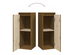 Armários de parede 2 pcs 30x30x80 cm pinho maciço castanho-mel
