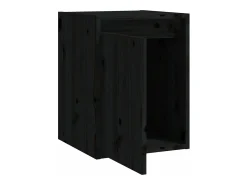 Armários de parede 2 pcs 30x30x40 cm pinho maciço preto