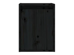Armários de parede 2 pcs 30x30x40 cm pinho maciço preto