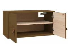 Armários de parede 2 pcs 60x30x30 cm pinho maciço castanho-mel
