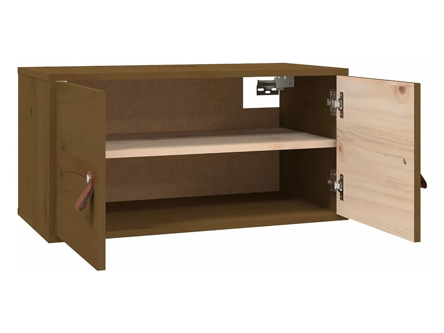 Armários de parede 2 pcs 60x30x30 cm pinho maciço castanho-mel