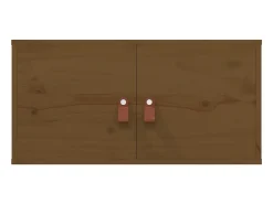 Armários de parede 2 pcs 60x30x30 cm pinho maciço castanho-mel