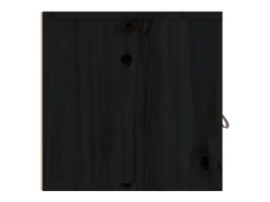 Armários de parede 2 pcs 60x30x30 cm pinho maciço preto