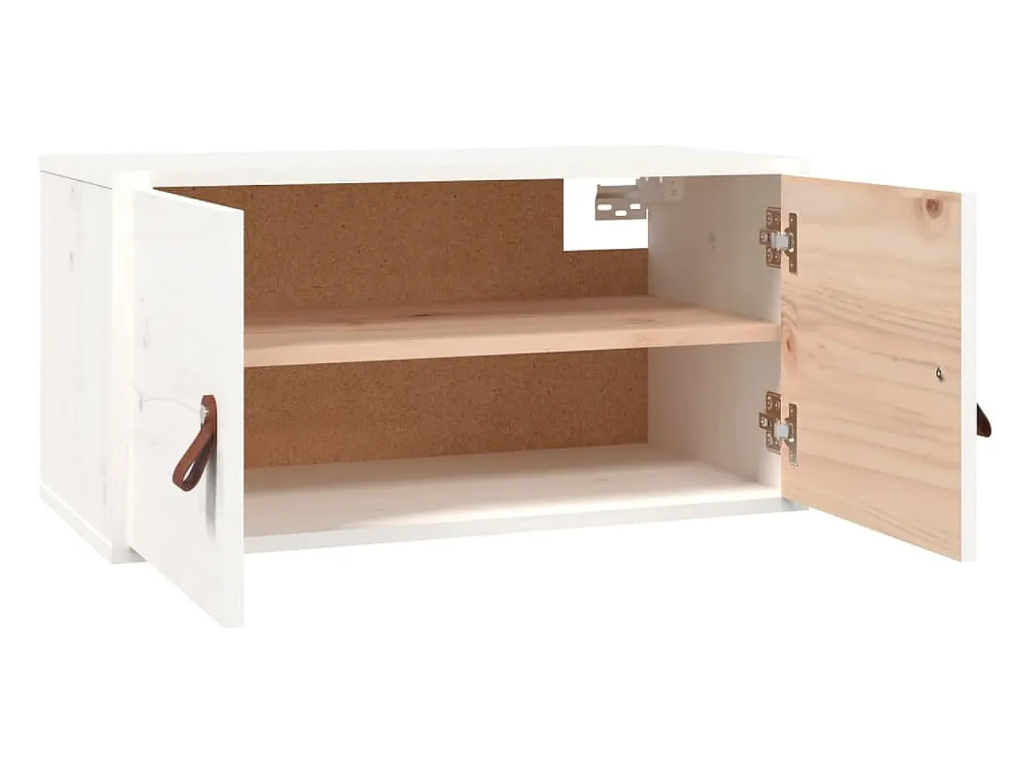 Armários de parede 2 pcs 60x30x30 cm pinho maciço branco