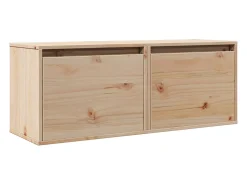 Armários de parede 2 pcs 45x30x35 cm madeira de pinho maciça