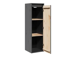 Armários de parede 2 pcs 30x30x100 cm pinho maciço cinza