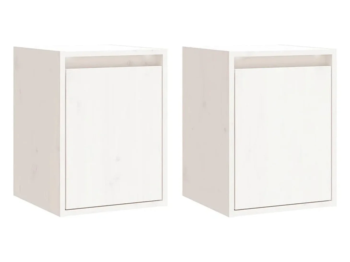 Armários de parede 2 pcs 30x30x40 cm pinho maciço branco
