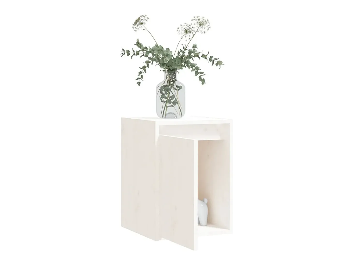 Armários de parede 2 pcs 30x30x40 cm pinho maciço branco