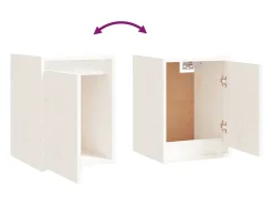 Armários de parede 2 pcs 30x30x40 cm pinho maciço branco