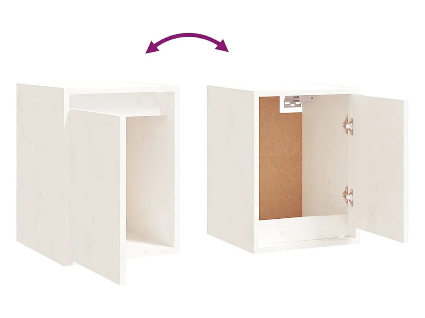 Armários de parede 2 pcs 30x30x40 cm pinho maciço branco