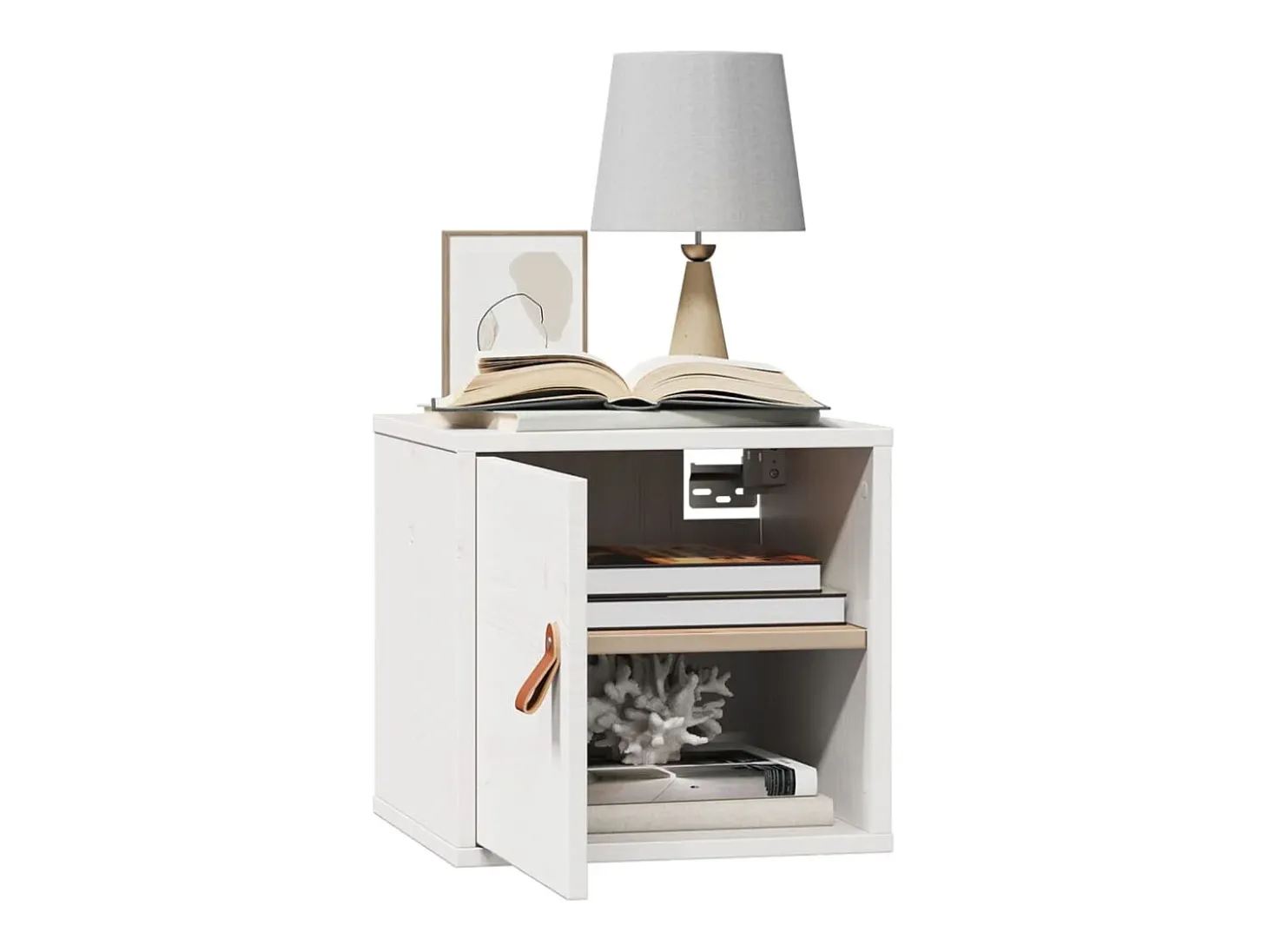 Armários de parede 2 pcs 31,5x30x30 cm pinho maciço branco