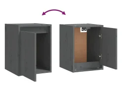 Armários de parede 2 pcs 30x30x40 cm pinho maciço cinza