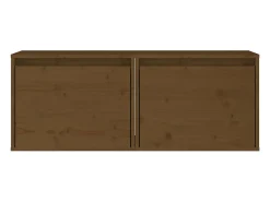Armários de parede 2 pcs 45x30x35 cm pinho maciço castanho mel