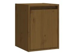 Armários de parede 2 pcs 30x30x40 cm pinho maciço castanho mel