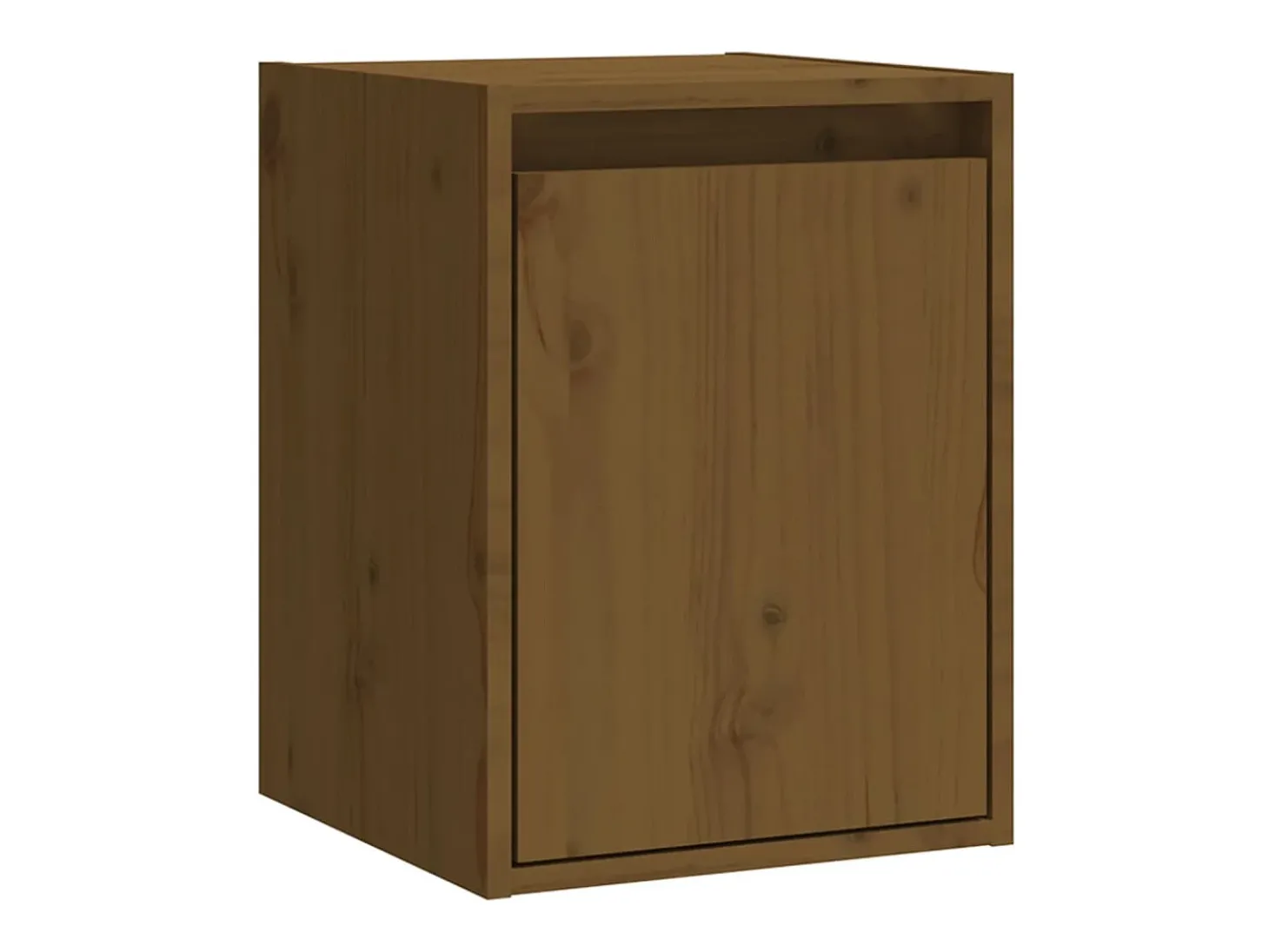 Armários de parede 2 pcs 30x30x40 cm pinho maciço castanho mel