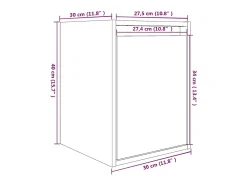 Armários de parede 2 pcs 30x30x40 cm pinho maciço castanho mel