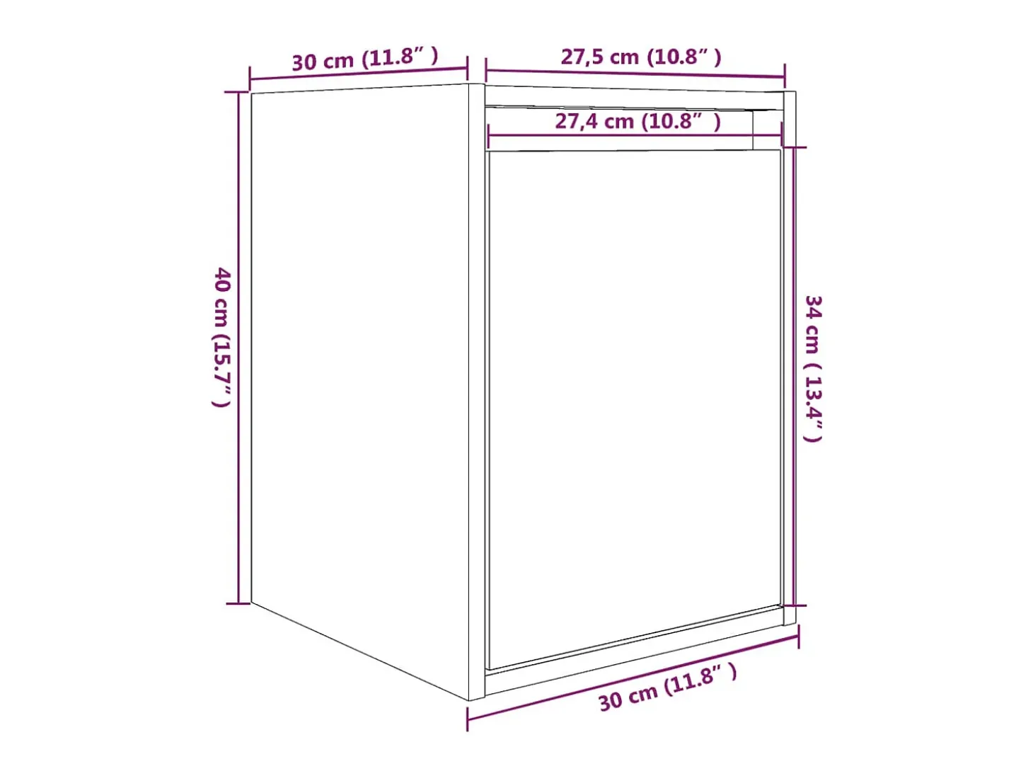 Armários de parede 2 pcs 30x30x40 cm pinho maciço castanho mel
