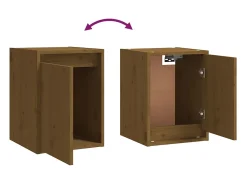 Armários de parede 2 pcs 30x30x40 cm pinho maciço castanho mel
