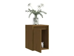 Armários de parede 2 pcs 30x30x40 cm pinho maciço castanho mel